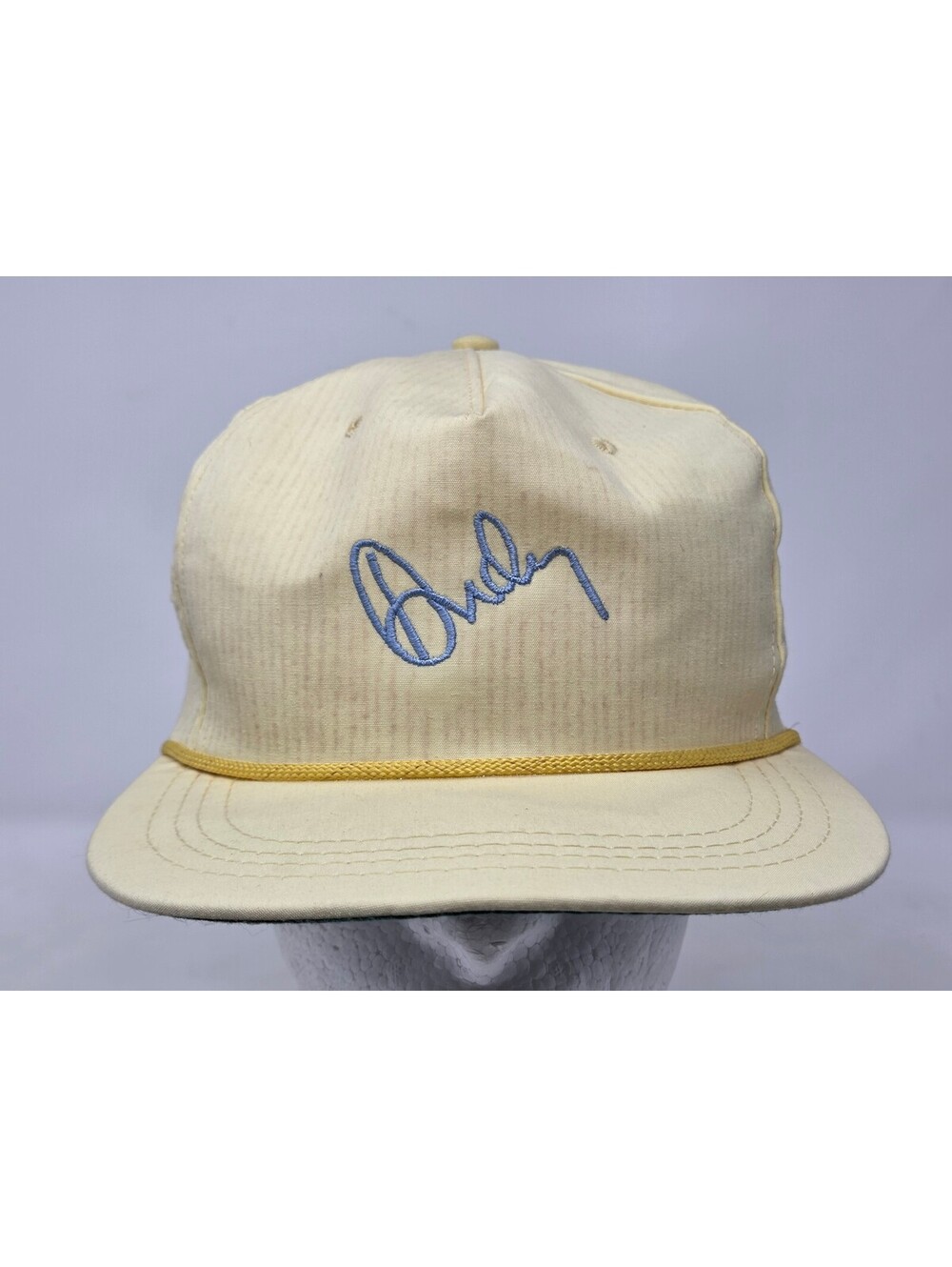Vintage Cali-Fame Yellow Rope Golf Hat Cap Snapback Andy